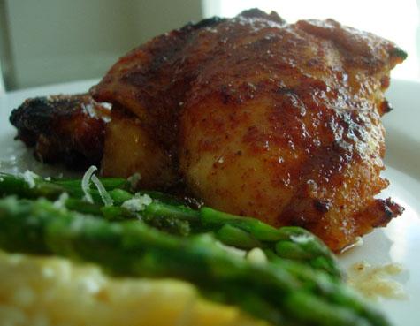 Spicy Honey-brushed Chicken Thighs