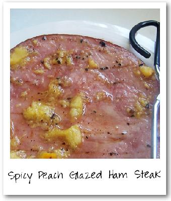 Bobby Flay's Spicy Peach Glazed Ham Steak