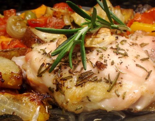 Roasted Chicken Thighs Provençal