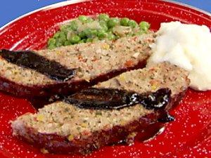 Roasted Vegetable Meat Loaf with Balsamic Glaze