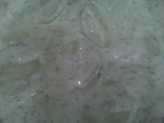 Polish Cucumber and Sour Cream Salad