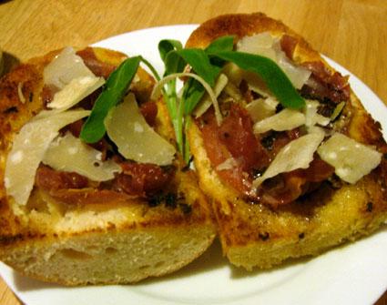 Prosciutto Bruschetta With Browned Sage Butter