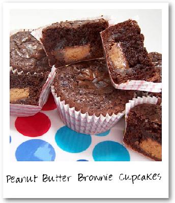 Paula Deen - Peanut Butter Brownie Cupcakes