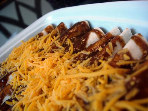 Beef & Bean Enchiladas with Chili Gravy