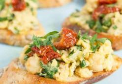 Chickpea Bruschetta with Sun-dried Tomatoes